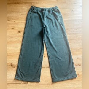Fabletics Dark Green Wide Leg Sweatpants-  Large